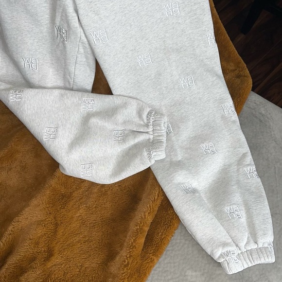 Alexander Wang Logo Embroidered Jogger Sweatpants in Gray - Picture 10 of 16